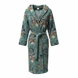 Vera Bradley Green Floral Hooded Robe